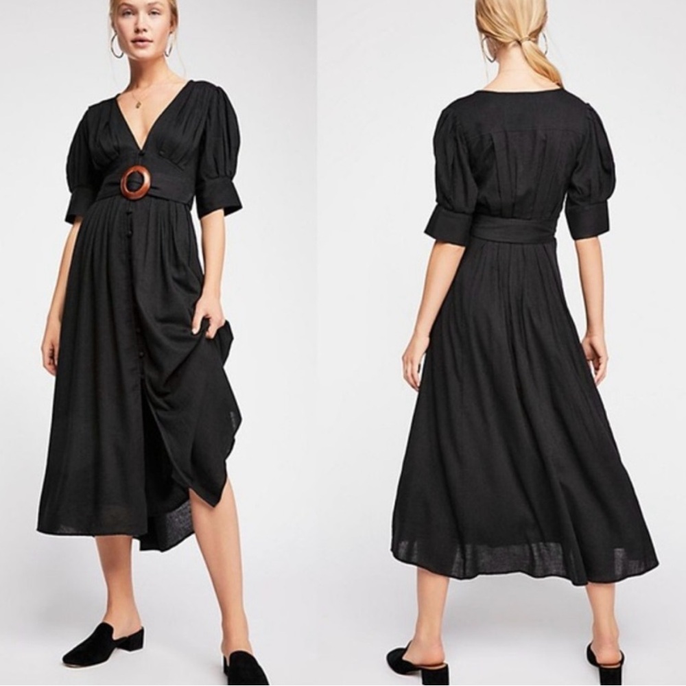 Free People Size XS The Heart MIDI Dress (needs some love as stated below)